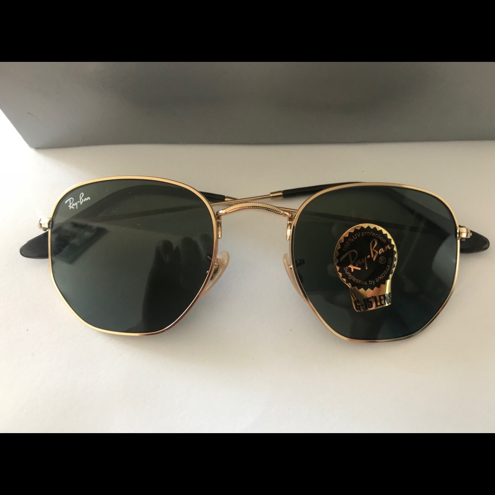 Rayban Hexagonal Flat Lenses Sunglasses - Picture 3 of 4